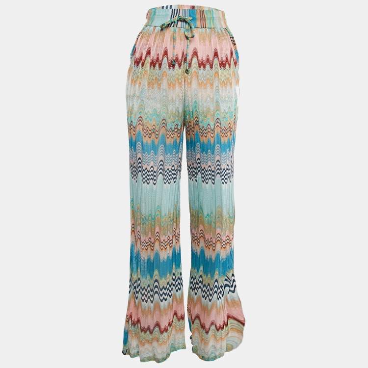 Pre Owned Missoni Mare Multicolor Patterned Knit Cover-Up Beach Pants S