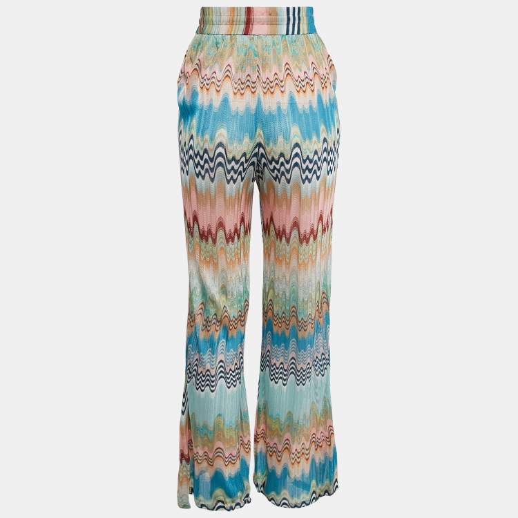 Pre Owned Missoni Mare Multicolor Patterned Knit Cover-Up Beach Pants S
