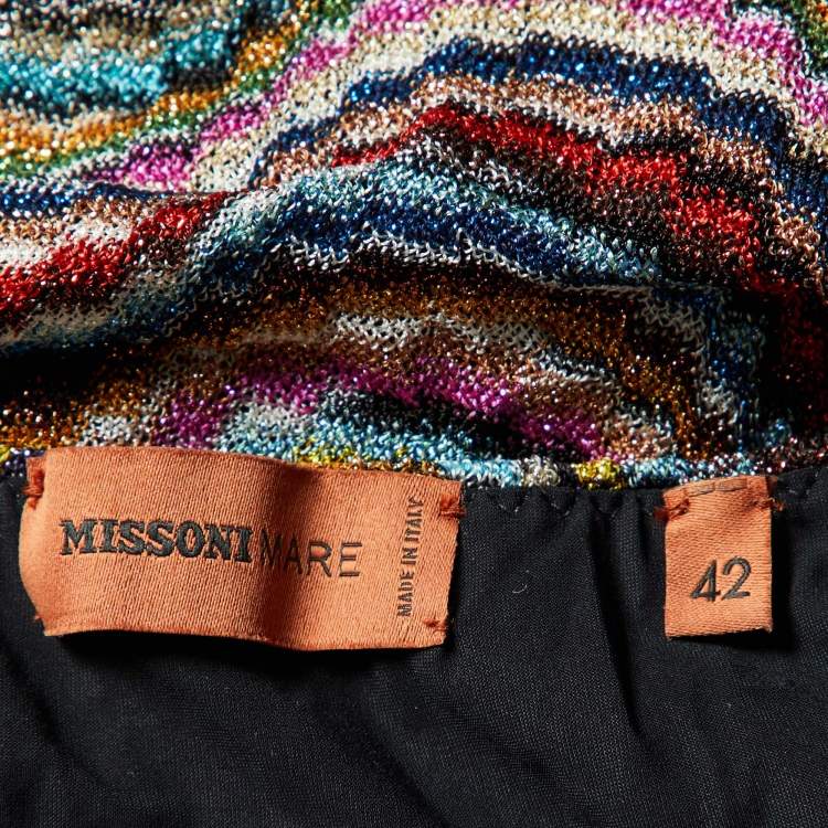 Pre Owned Missoni Mare Multicolor Lurex Knit Bikini Set S/M