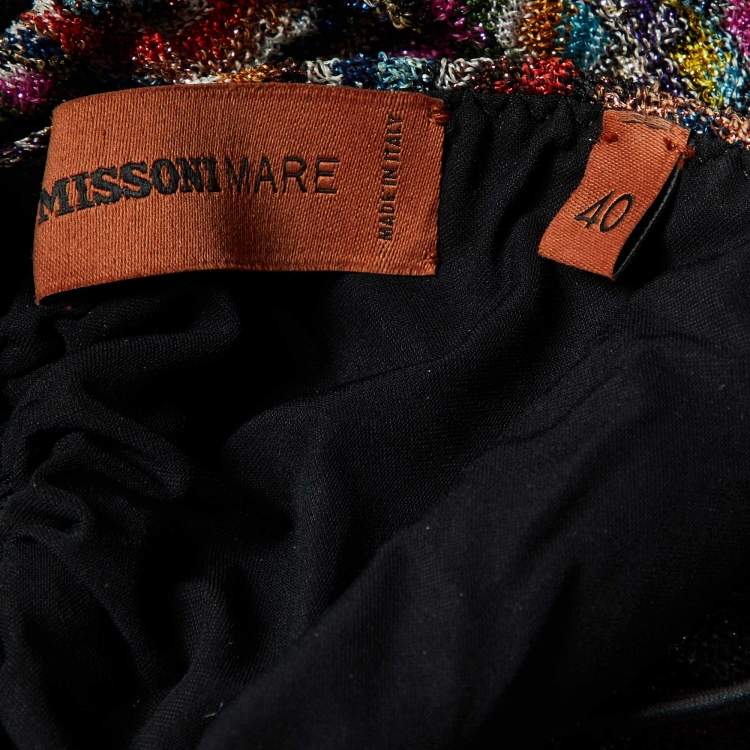 Pre Owned Missoni Mare Multicolor Lurex Knit Bikini Set S/M
