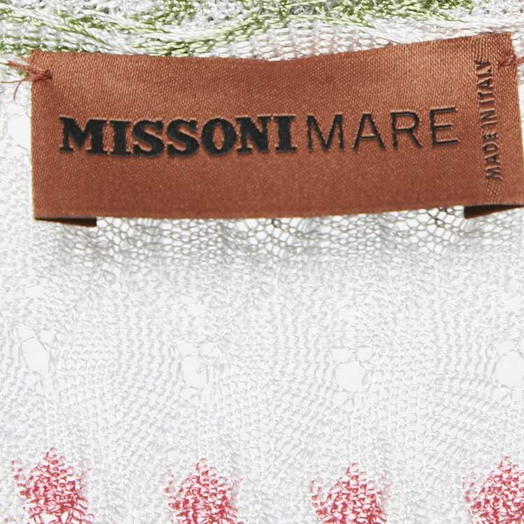 Pre Owned Missoni Mare Multicolor Chevron Knit Cover-Up Maxi Kaftan Dress S