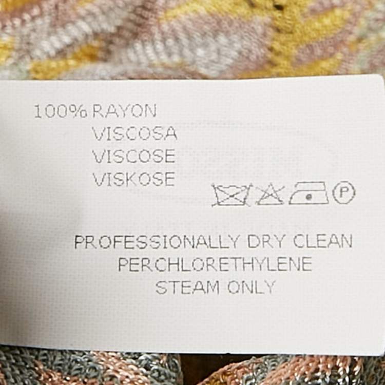 Pre Owned Missoni Mare Yellow/Multicolor Patterned Knit Cover-Up Jumpsuit M