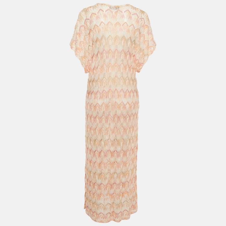 Pre Owned Missoni Mare Multicolor Patterned Knit Long Dress M