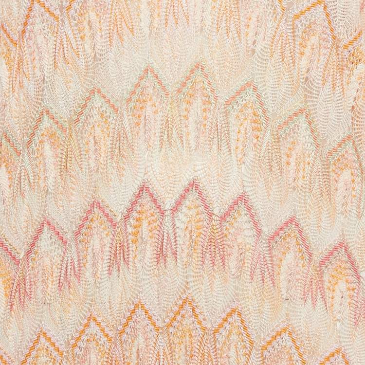 Pre Owned Missoni Mare Multicolor Patterned Knit Long Dress M