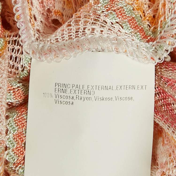 Pre Owned Missoni Mare Multicolor Patterned Knit Long Dress M