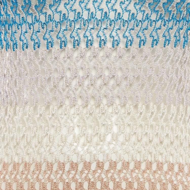 Pre Owned Missoni Mare Multicolor Patterned Knit Sleeveless Maxi Dress L