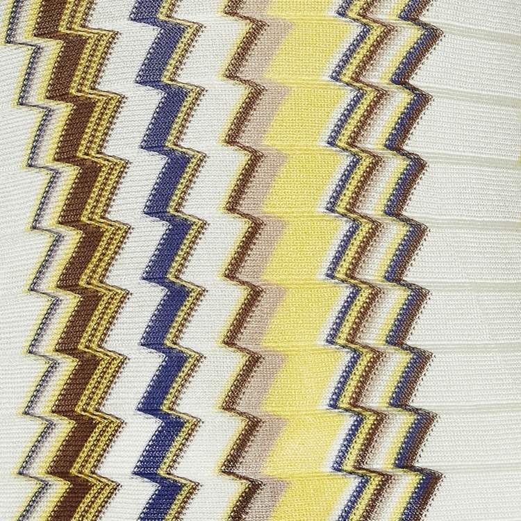 Pre Owned Missoni Mare Multicolor Chevron Knit Cover-Up Short Dress S