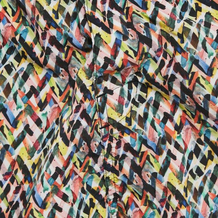 Pre Owned Missoni Mare Multicolor Chevron Print Nylon Swim Shorts XL