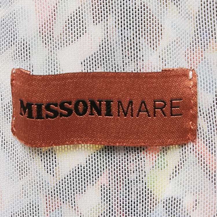 Pre Owned Missoni Mare Multicolor Chevron Print Nylon Swim Shorts XL