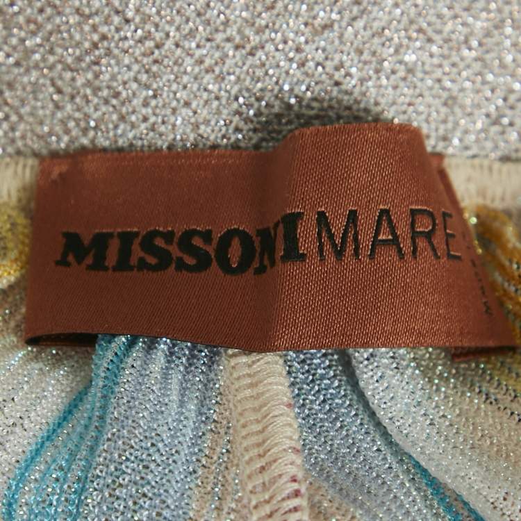 Pre Owned Missoni Mare Multicolor Striped Lurex Knit Swim Shorts S