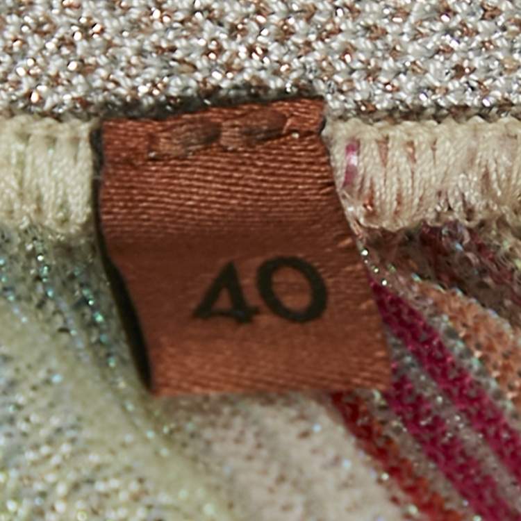 Pre Owned Missoni Mare Multicolor Striped Lurex Knit Swim Shorts S