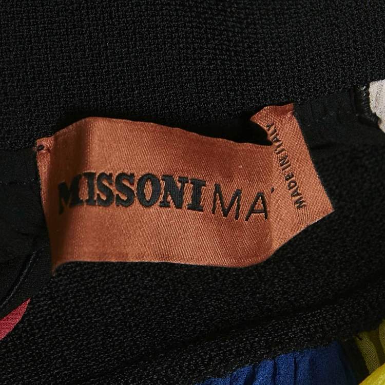 Pre Owned Missoni Mare Multicolor Panel Detail Chiffon Asymmetric Cover-Up Skirt S