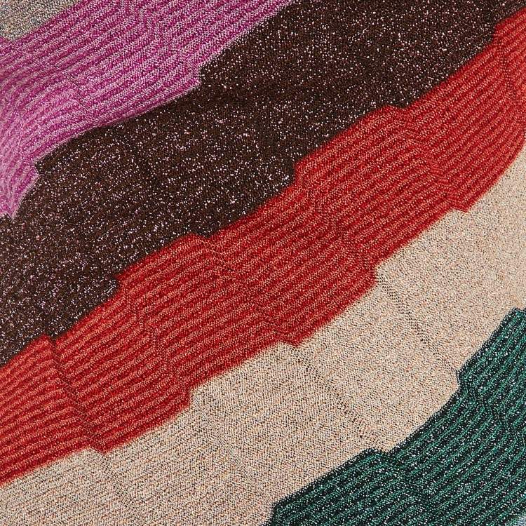 Pre Owned Missoni Mare Multicolor Lurex Knit One Piece Swimsuit M
