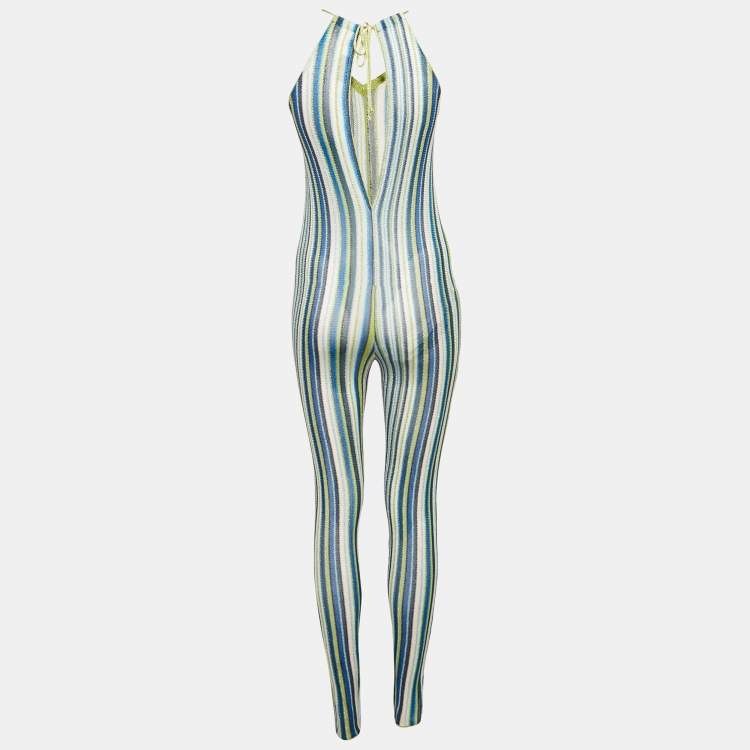 Pre Owned Missoni Mare Multicolor Striped Lurex Knit  Jumpsuit S