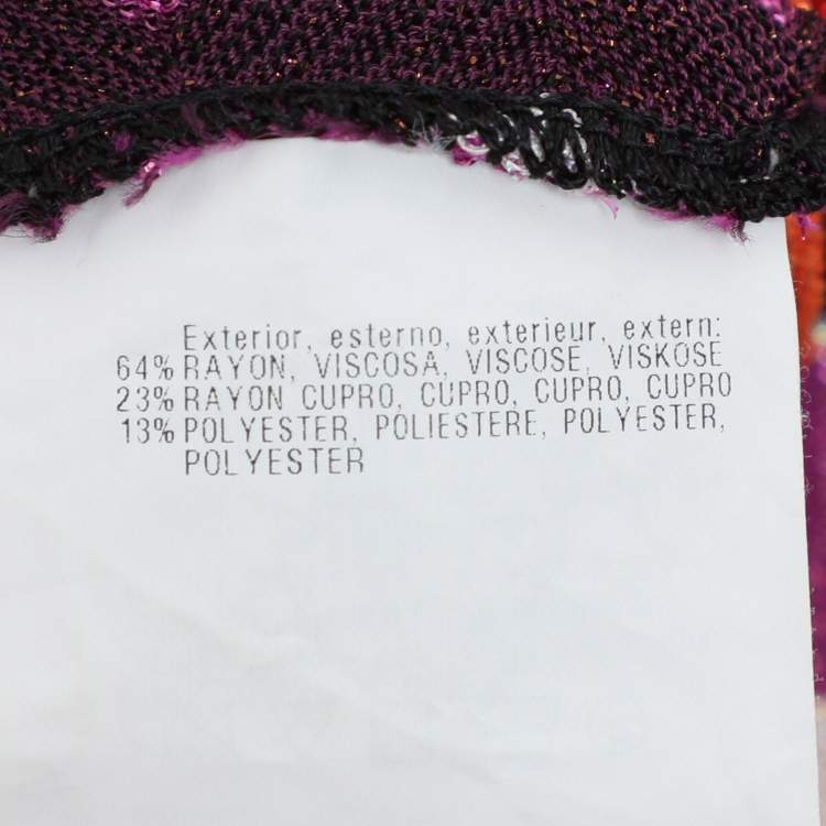 Pre Owned Missoni Mare Multicolor Textured Knit Dress M