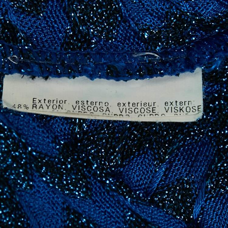 Pre Owned Missoni Mare Blue Lurex Knit Oversized Top M