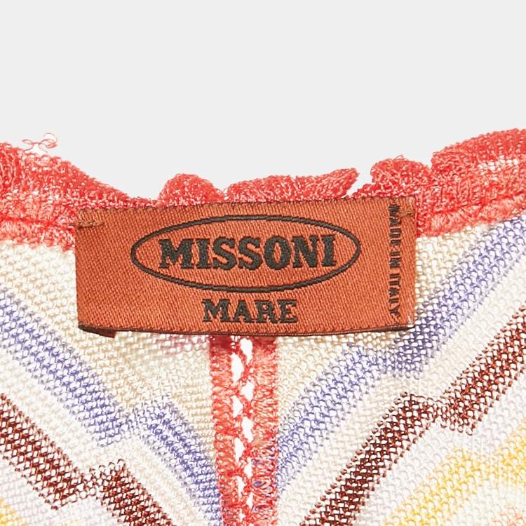 Pre Owned Missoni Mare Multicolor Patterned Knit Cover-Up Dress M