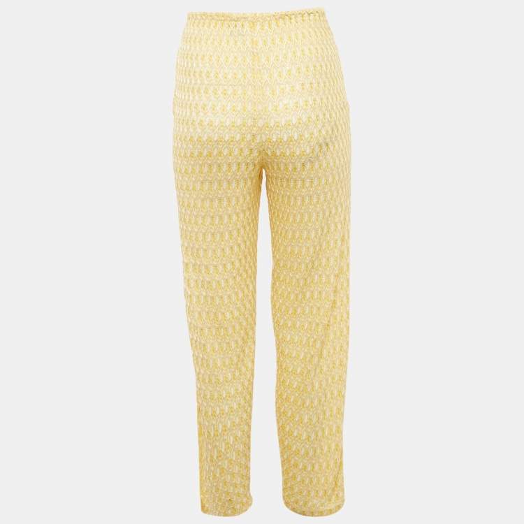 Pre Owned Missoni Mare Yellow Patterned Cover-Up Trousers S