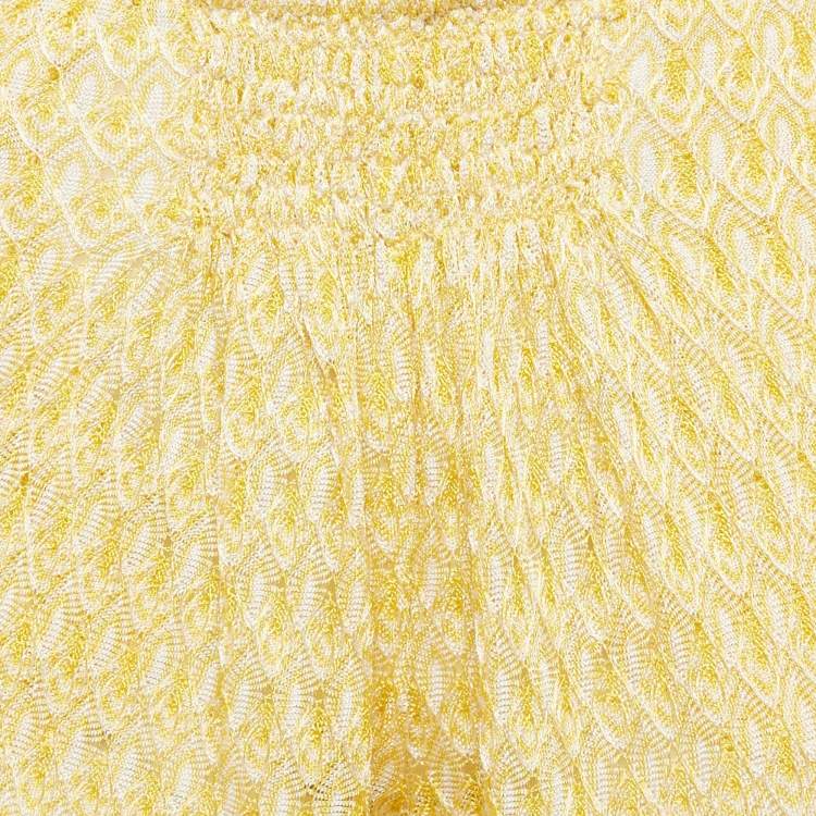 Pre Owned Missoni Mare Yellow Patterned Cover-Up Trousers S