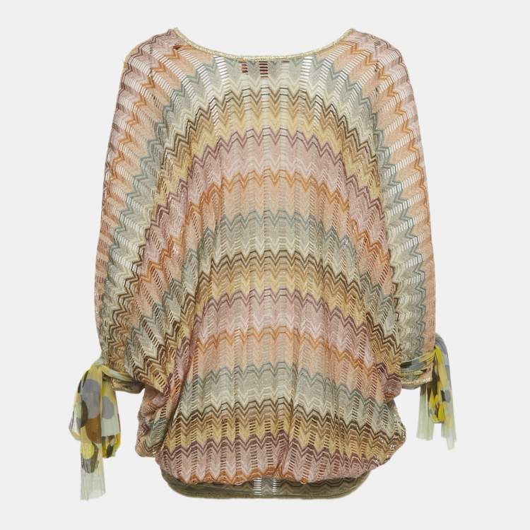 Pre Owned Missoni Mare Multicolor Lurex Knit Oversized Top S
