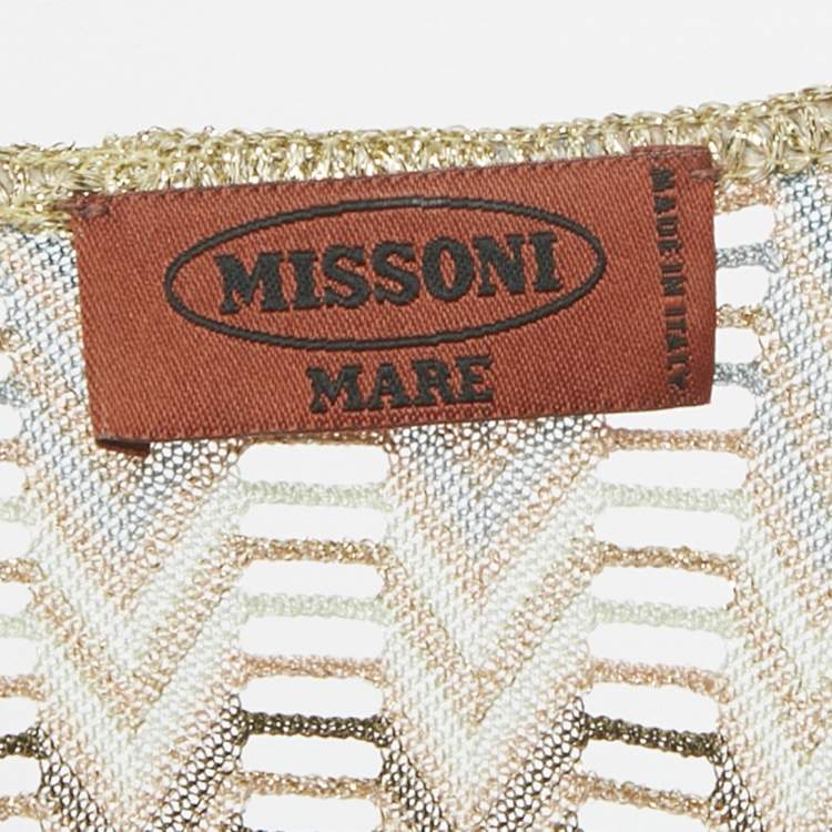 Pre Owned Missoni Mare Multicolor Lurex Knit Oversized Top S
