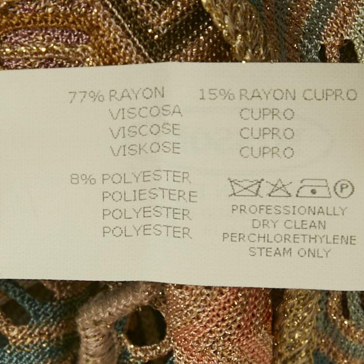 Pre Owned Missoni Mare Multicolor Lurex Knit Oversized Top S