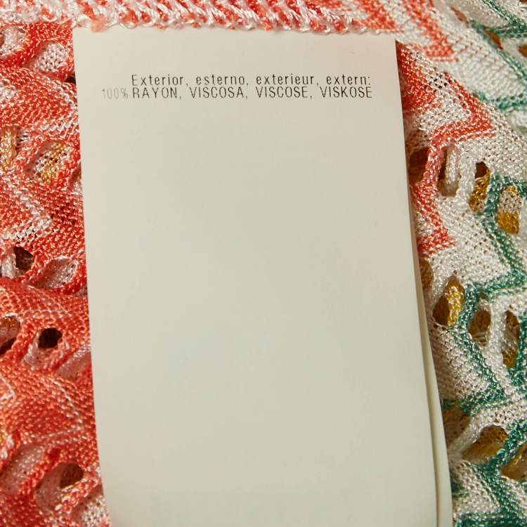 مملوكة مسبقًا Missoni Mare Multicolor Printed Knit Beach Cover Up S 