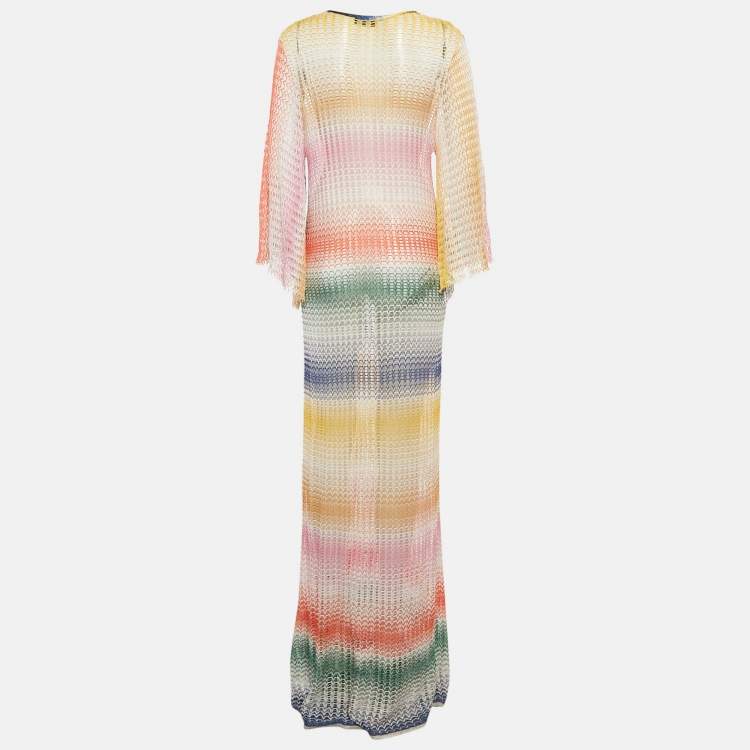 مملوكة مسبقًا Missoni Mare Multicolor Printed Knit Beach Cover Up S 