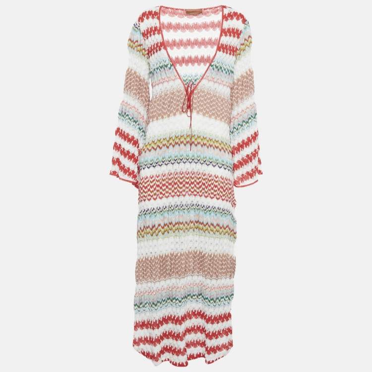 Pre Owned Missoni Mare Multicolor Patterned Knit Cover-Up Dress M