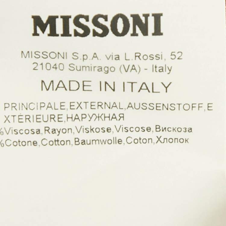 Pre Owned Missoni Mare Multicolor Patterned Knit Cover-Up Dress M