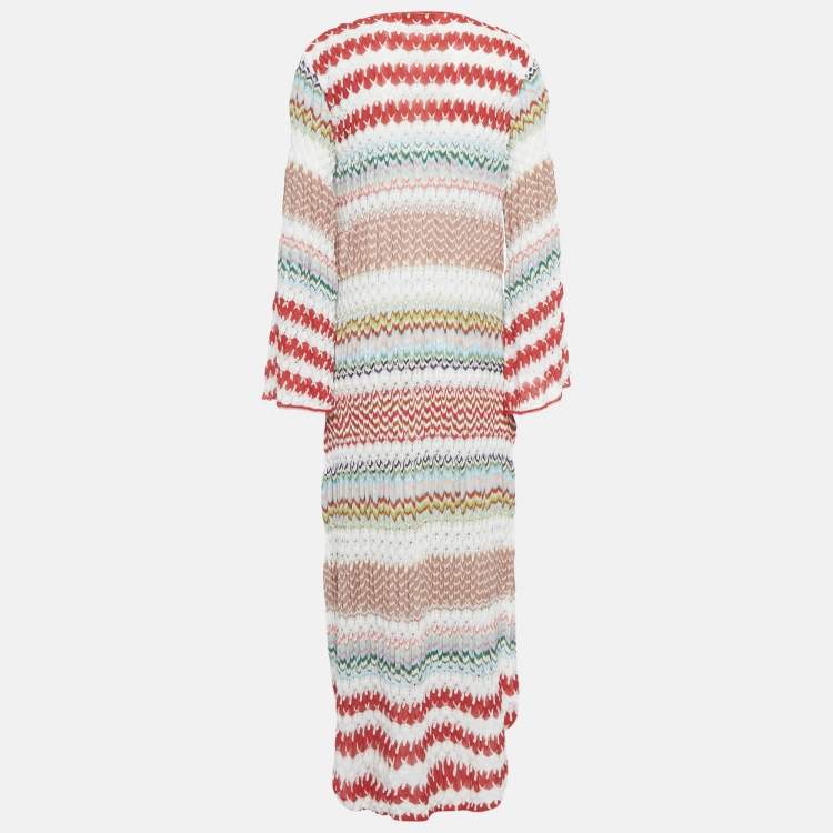 Pre Owned Missoni Mare Multicolor Patterned Knit Cover-Up Dress M