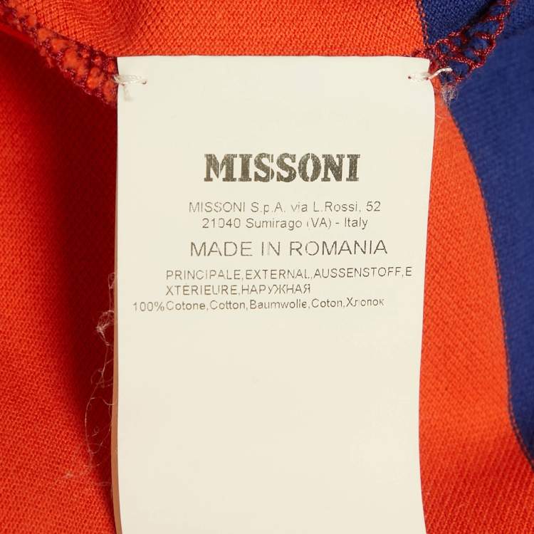 Pre Owned Missoni Mare Multicolor Striped Cotton Knit Polo T-Shirt XL