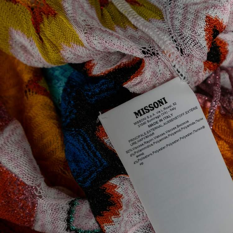 Pre Owned Missoni Mare Multicolored Patterned Lurex Knit Maxi Dress S 