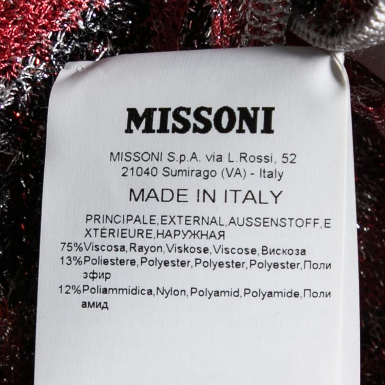 Pre Owned Missoni Mare Multicolor Patterned Lurex Knit Jumpsuit S