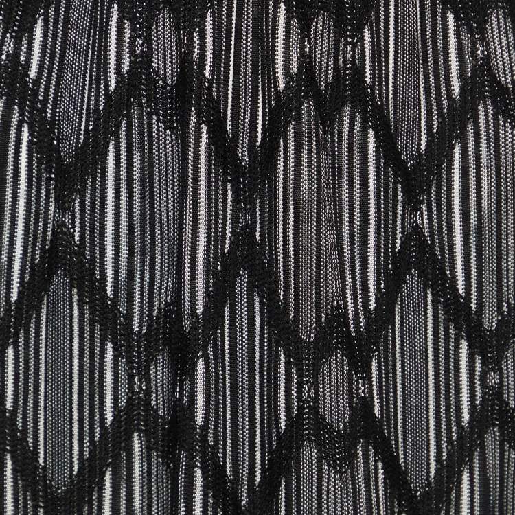 Pre Owned Missoni Mare Black/White Patterned Knit Maxi Dress M