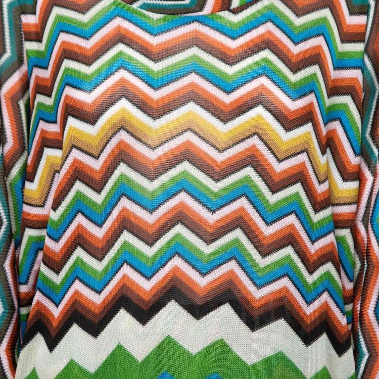 Pre Owned Missoni Mare Multicolor Textured Knit Top and Pants Set M