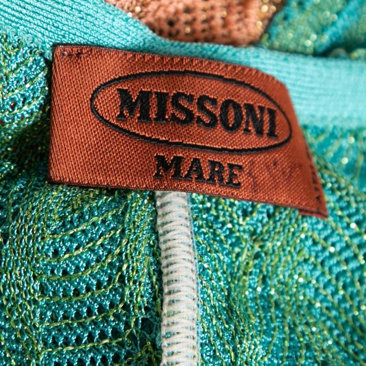 Pre Owned Missoni Mare Multicolor Chevron Patterned Lurex Knit Jumpsuit S