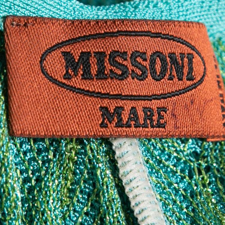 Pre Owned Missoni Mare Multicolor Chevron Patterned Lurex Knit Jumpsuit S