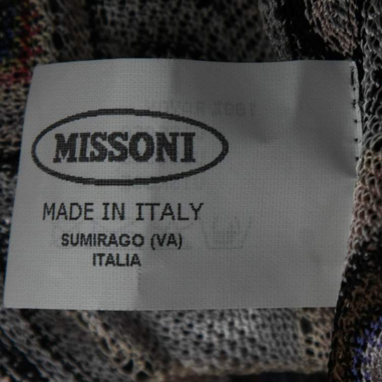 Pre Owned Missoni Mare Multicolor Patterned Knit Cover Up M