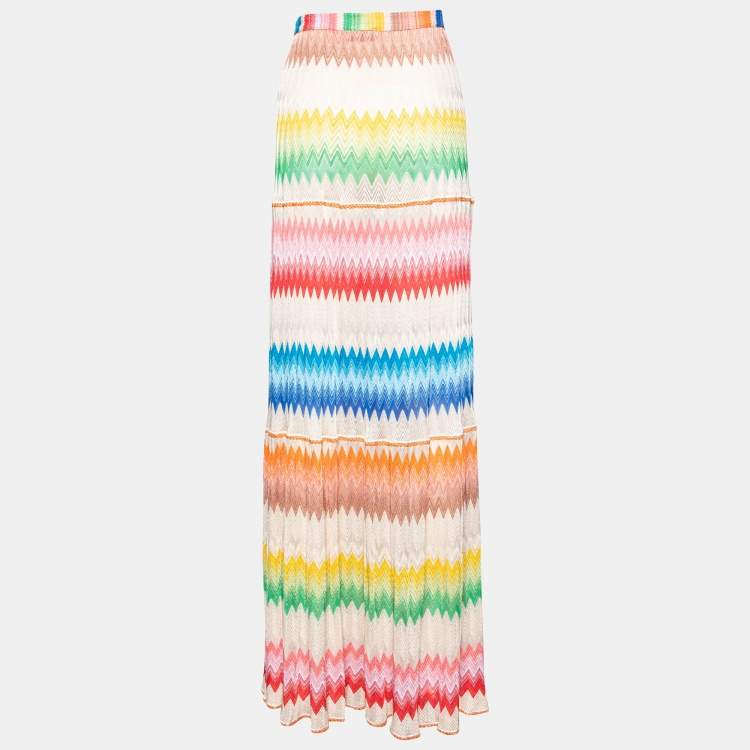 Pre Owned Missoni Mare Multicolour Patterned Knit Wrap Skirt L