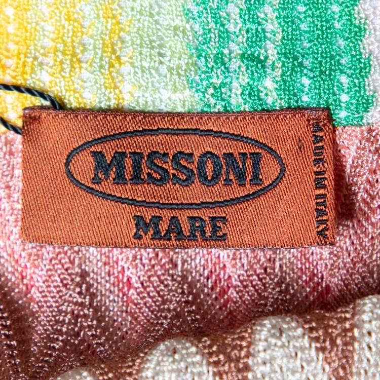 Pre Owned Missoni Mare Multicolour Patterned Knit Wrap Skirt L