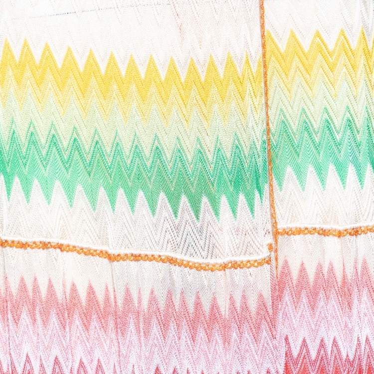 Pre Owned Missoni Mare Multicolour Patterned Knit Wrap Skirt L