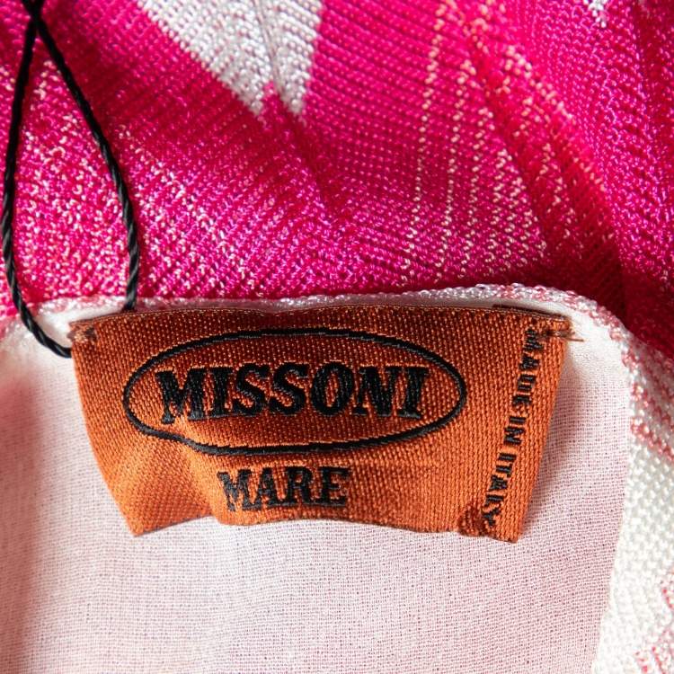 Pre Owned Missoni Mare Multicolor Patterned Knit Sleeveless Maxi Dress L