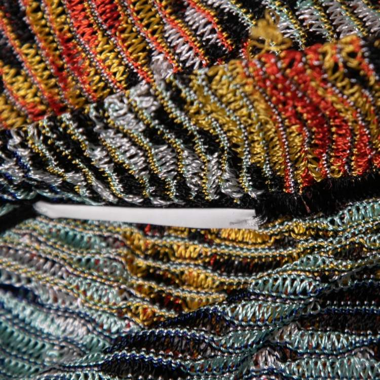 مملوكة مسبقًا Missoni Mare Multicolor Patterned Crochet Knit Beach Pants L
