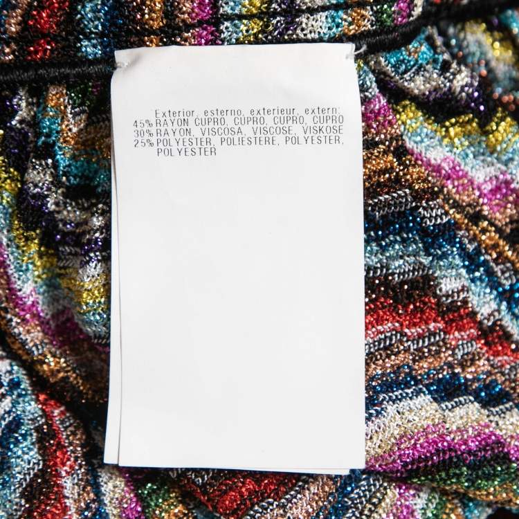 Pre Owned Missoni Mare Multicolor Patterned Knit Beach Shorts M