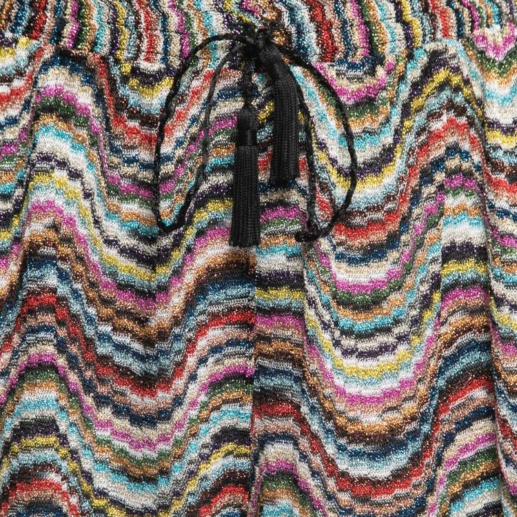 Pre Owned Missoni Mare Multicolor Patterned Knit Beach Shorts M