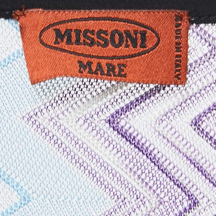 Pre Owned Missoni Mare Multicolor Patterned Crochet Knit Cover Up Maxi Dress L