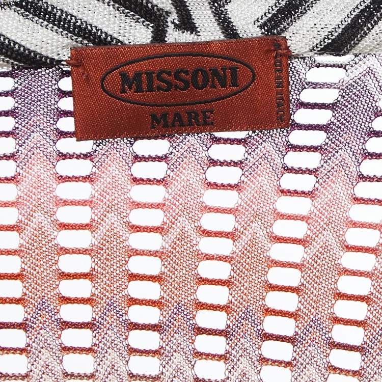 Pre Owned Missoni Mare Multicolor Knit V-Neck Maxi Kaftan M