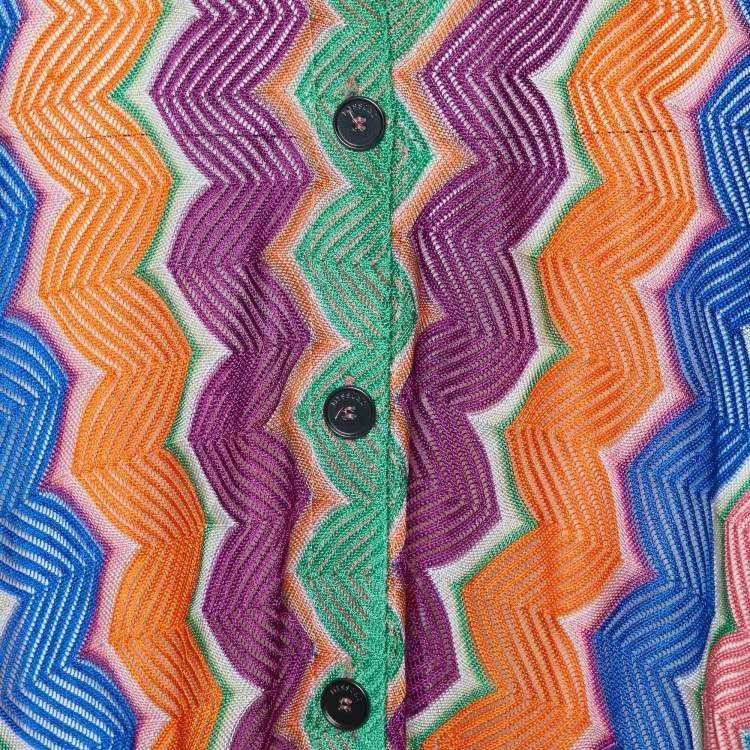 Pre Owned Missoni Mare Multicolor Knit Patterned Maxi Skirt L