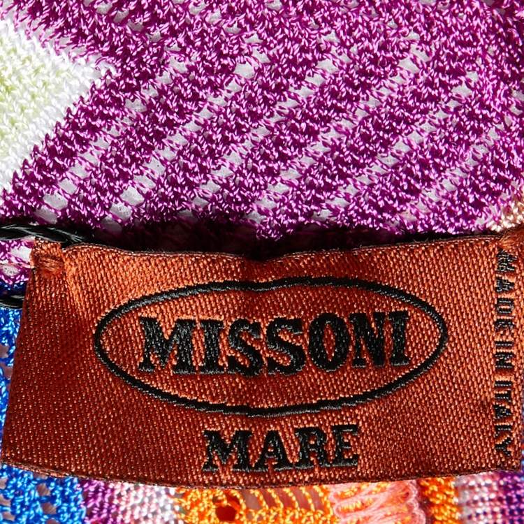 Pre Owned Missoni Mare Multicolor Knit Patterned Maxi Skirt L